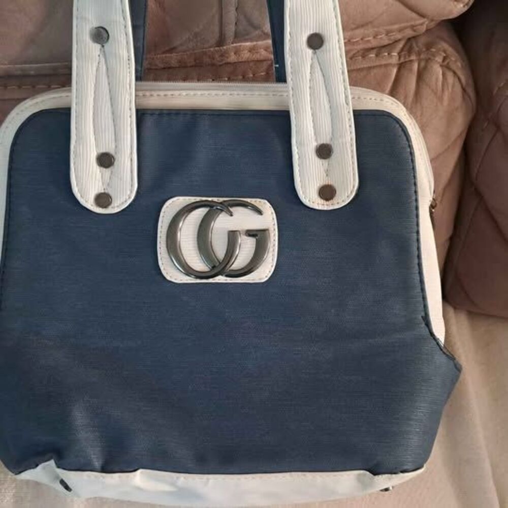 Blue and White KK Xiu Handbag